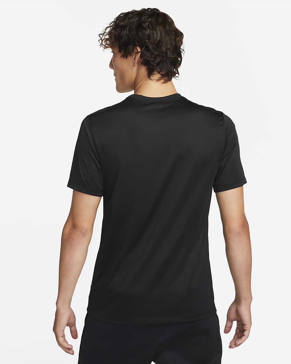 Nike Dri-FIT Men's Fitness T-Shirt - Black/Matte Silver