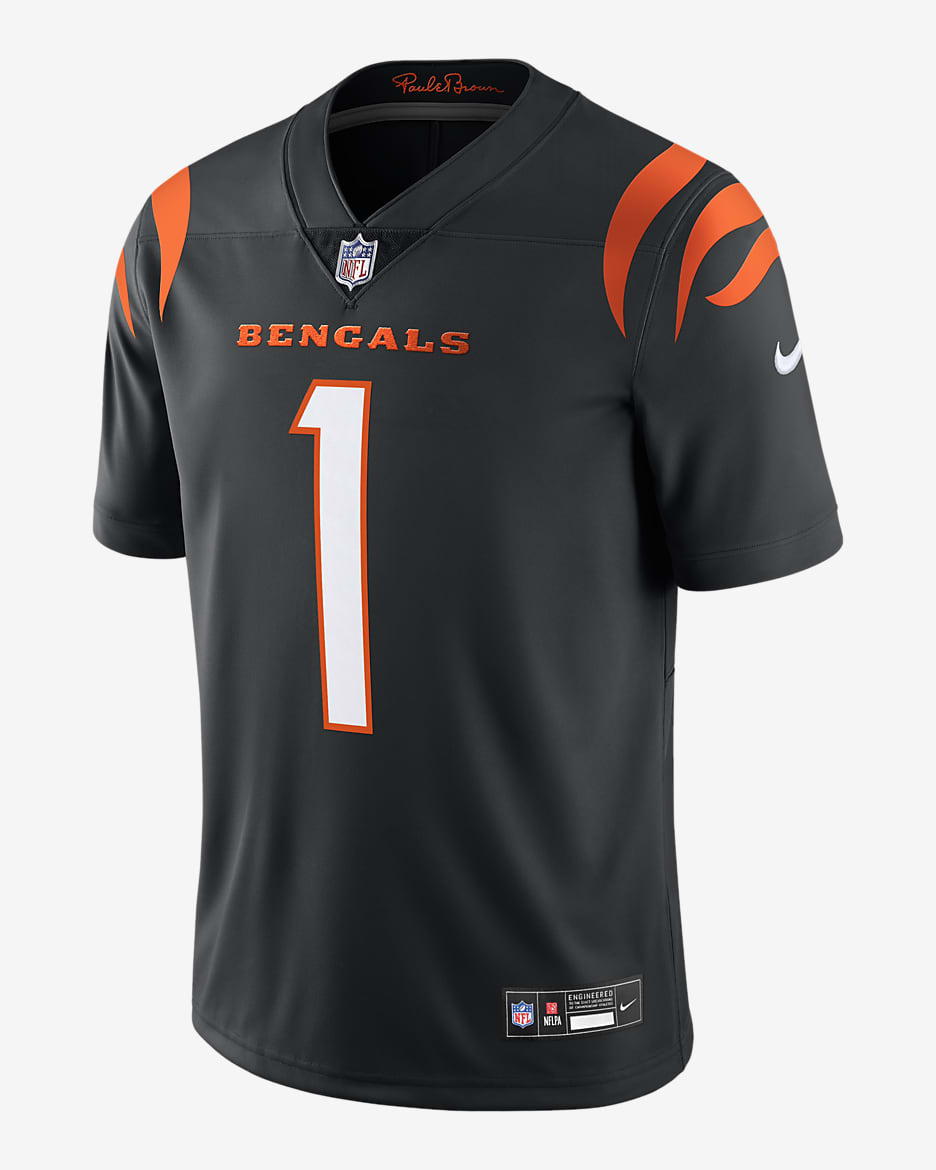 Jersey de fútbol americano Nike Dri-FIT de la NFL Limited para hombre Ja'Marr Chase Cincinnati Bengals - Negro