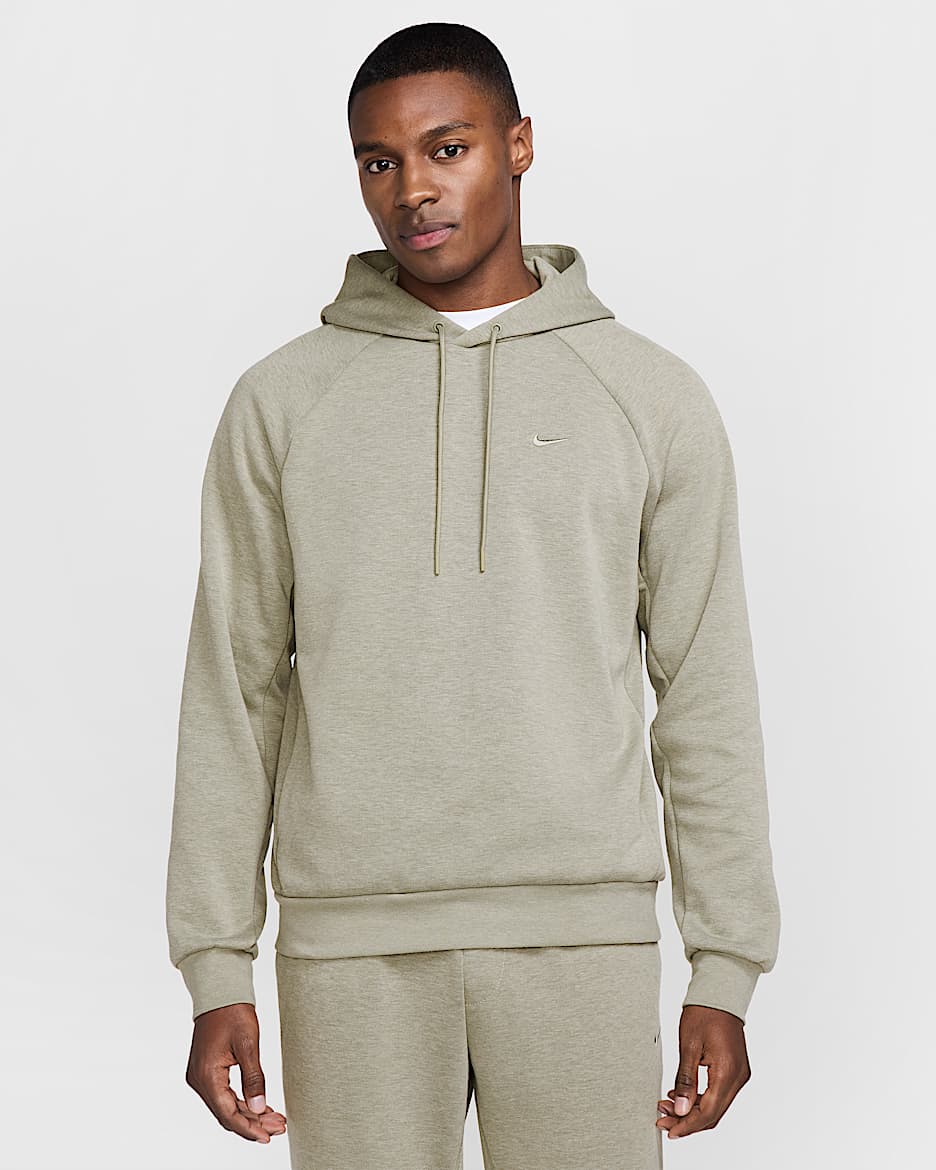 Nike Primary Fleece Men's Dri-FIT UV Pullover Performance Hoodie - Light Army/Heather/Light Army