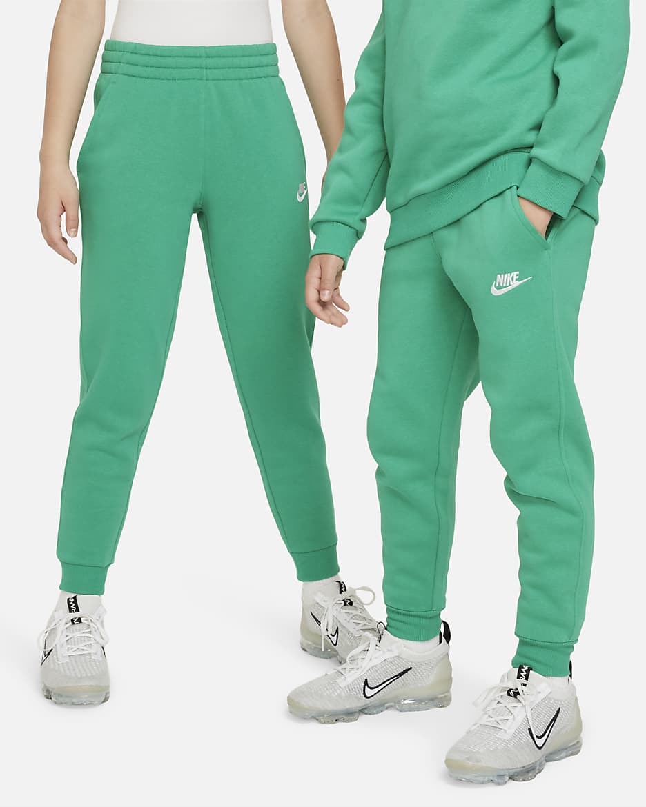 Nike Sportswear Club Fleece Big Kids' Joggers - Stadium Green/White