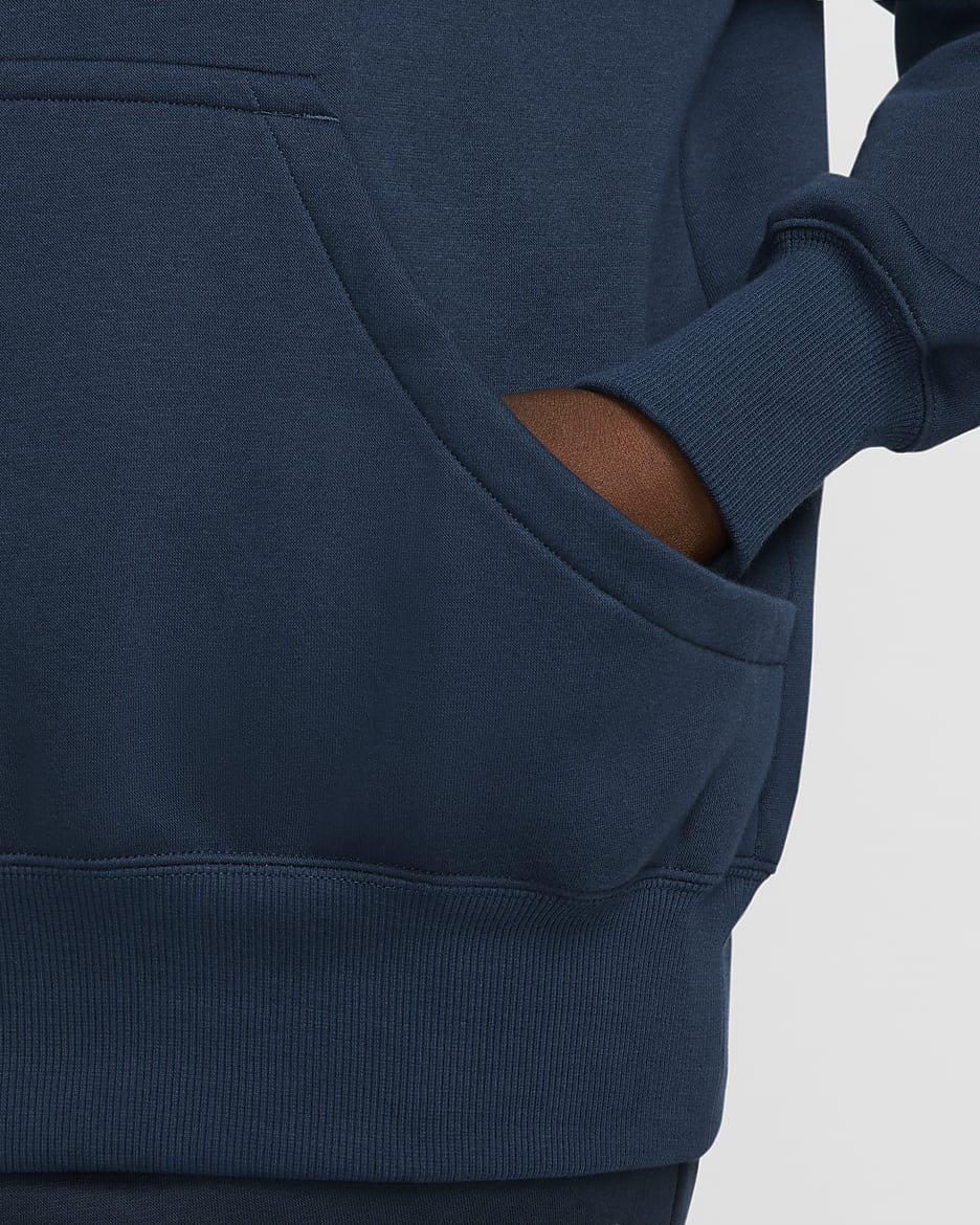 Nike Sportswear Phoenix Fleece Bol Kesimli Kadın Kapüşonlu Sweatshirt'ü - Armory Navy/Sail