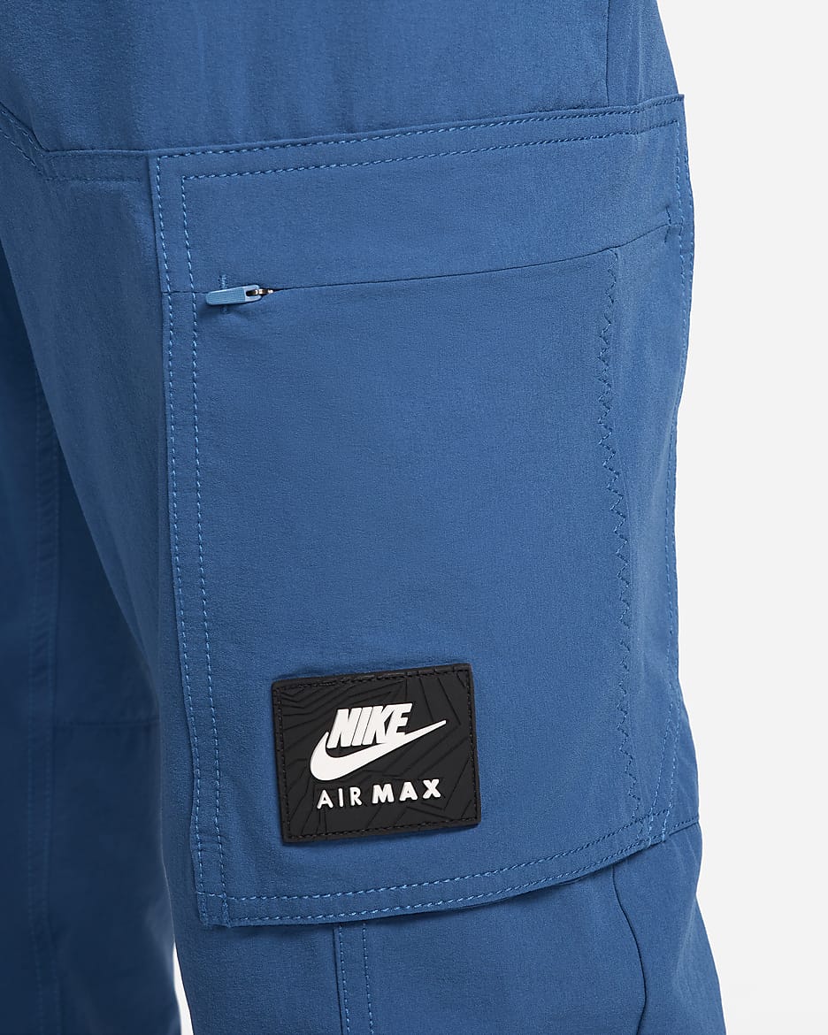 Nike Air Max Men's Woven Cargo Trousers - Court Blue/Black/White