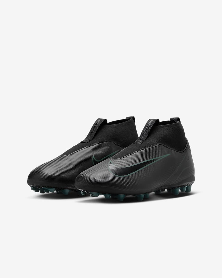 Chaussure de foot montante à crampons pour terrain synthétique Nike Jr. Mercurial Superfly 10 Academy pour enfant/ado - Noir/Deep Jungle/Noir