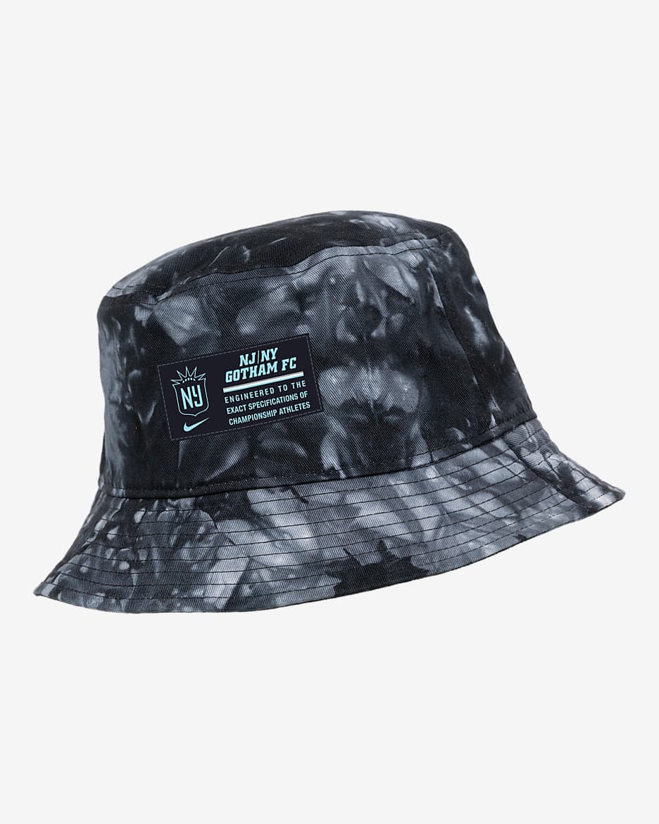 Gorro tipo pescador tie-dye Nike de la NWSL NJ/NY Gotham FC - Negro