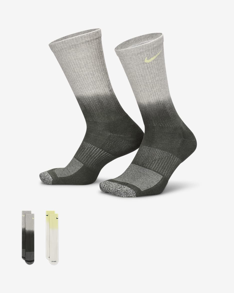 Nike Everyday Plus Cushioned Crew Socks (2 Pairs) - Multi-Colour