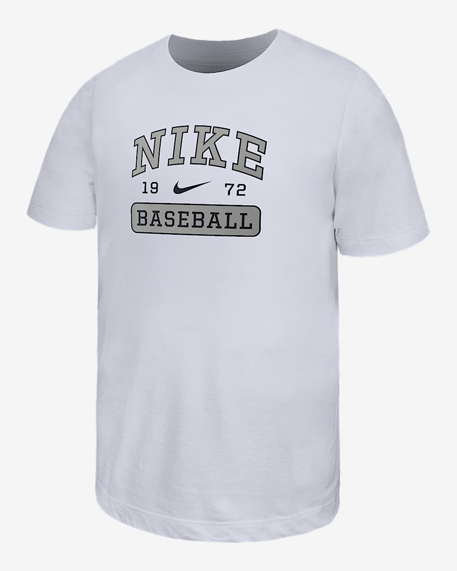 Nike Swoosh Big Kids' Baseball T-Shirt - White