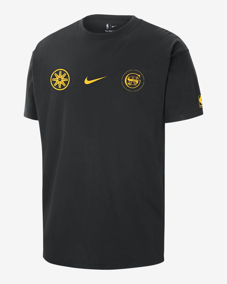 Golden State Warriors 2023/24 City Edition Men's Nike NBA Courtside Max90 T-Shirt - Black