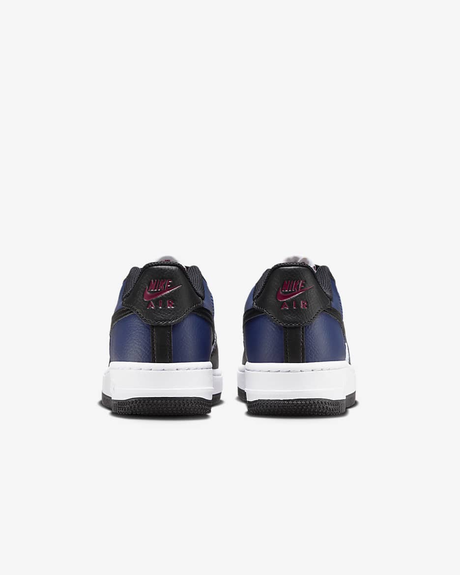 Nike Air Force 1 sko til store barn - Midnight Navy/Hvit/University Red/Svart