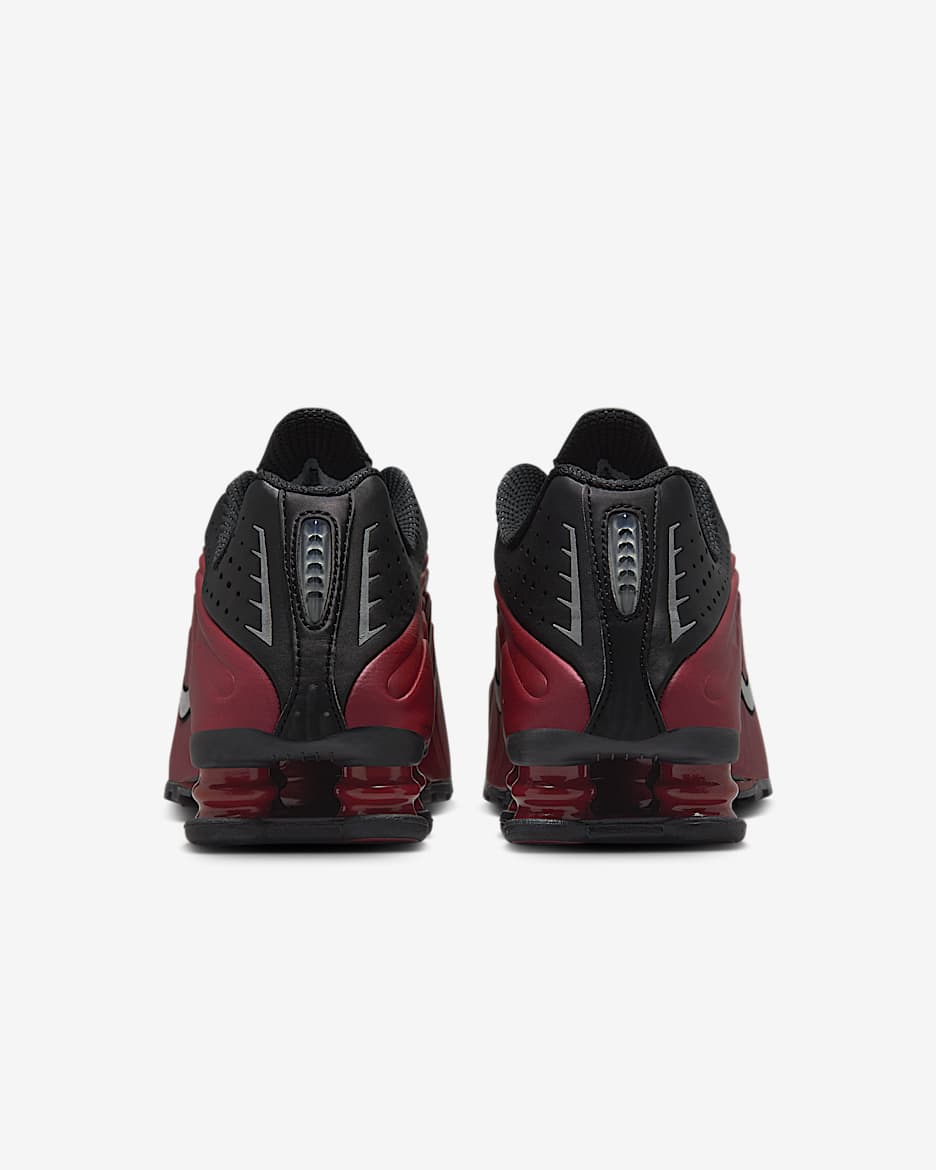 Chaussure Nike Shox R4 pour femme - Noir/Team Red/Metallic Silver