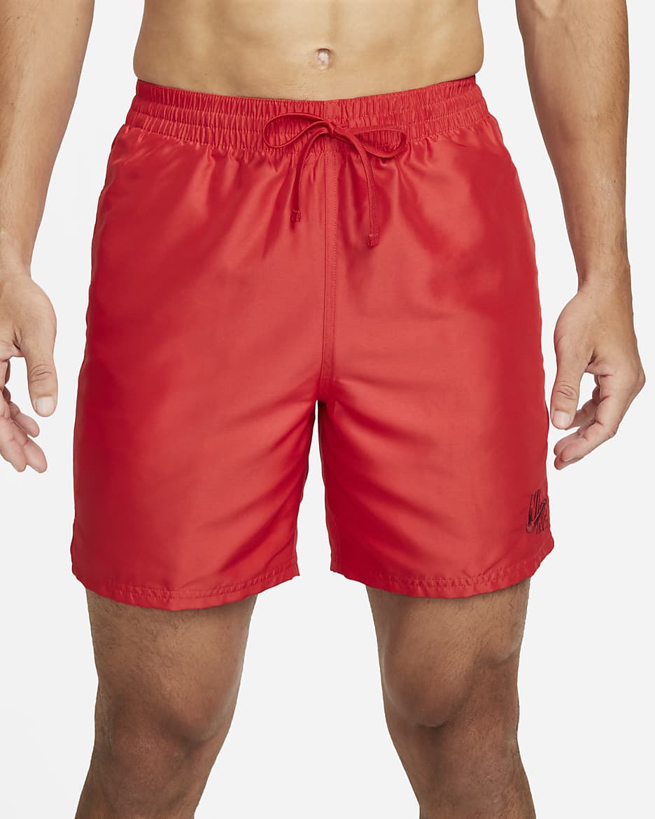 Traje de baño tipo short de voleibol de 18 cm para hombre Nike Essential - Rojo universitario