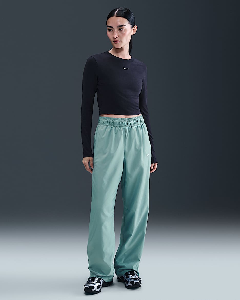 Nike Sportswear Classic Women's Mid-Rise Open-Hem Pants - Cannon/Sail