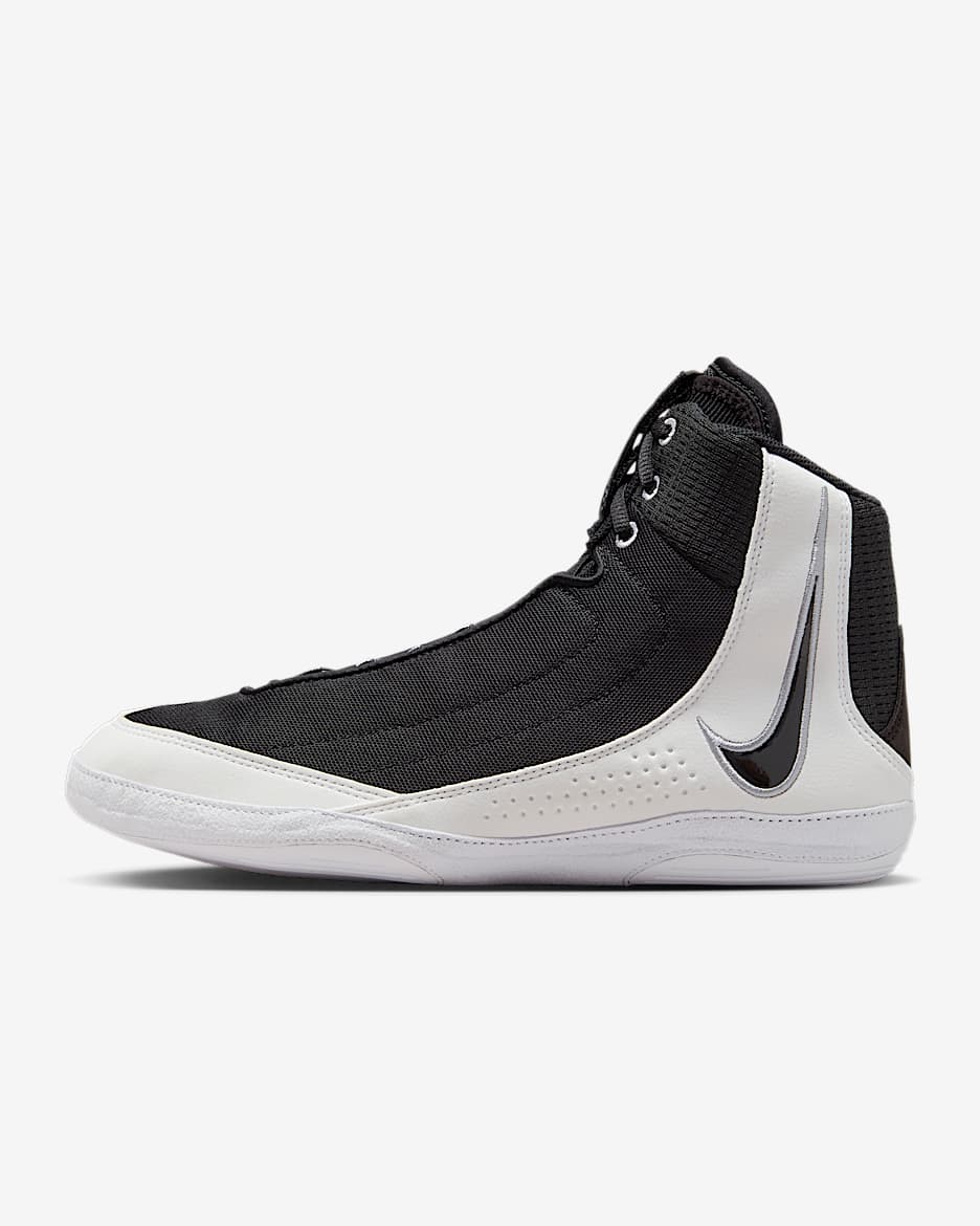 Nike Inflict 4 Wrestling Shoes - Black/White/Wolf Grey/Black