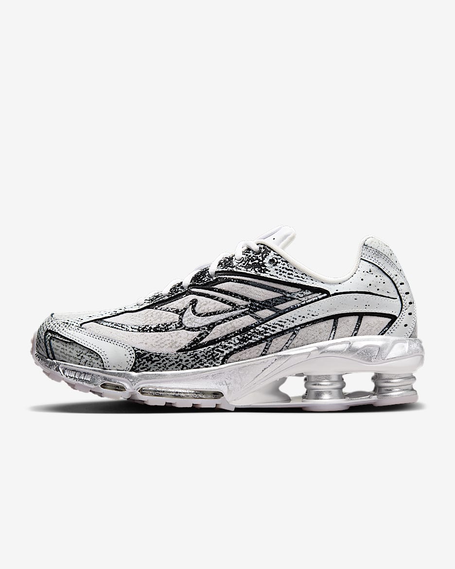 Nike Shox Ride 2 Men's Shoes - White/Black/Flat Gold/Metallic Platinum