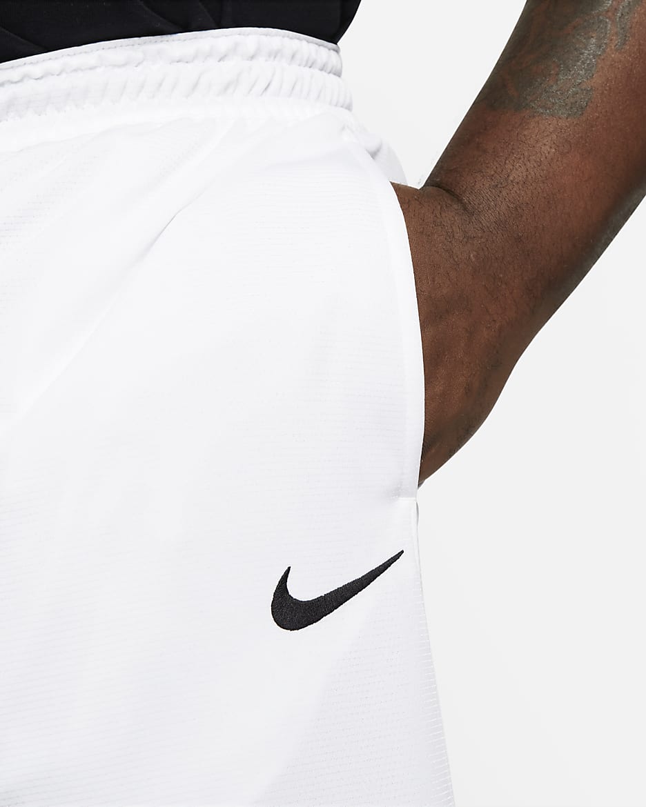 Shorts de básquetbol para hombre Nike Dri-FIT Icon - Blanco/Negro/Negro/Negro