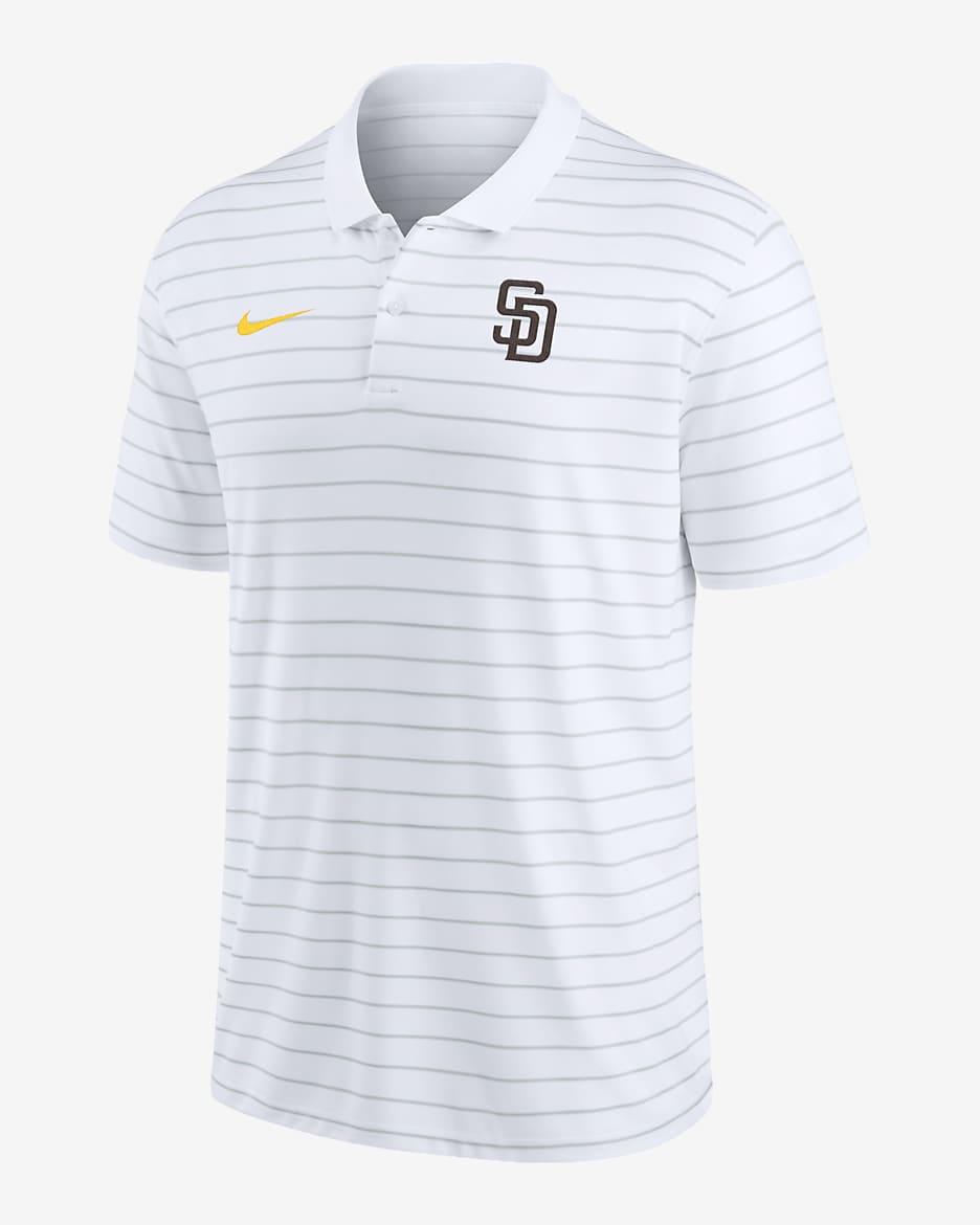 Nike Dri-FIT Victory Striped (MLB San Diego Padres) Men's Polo - White