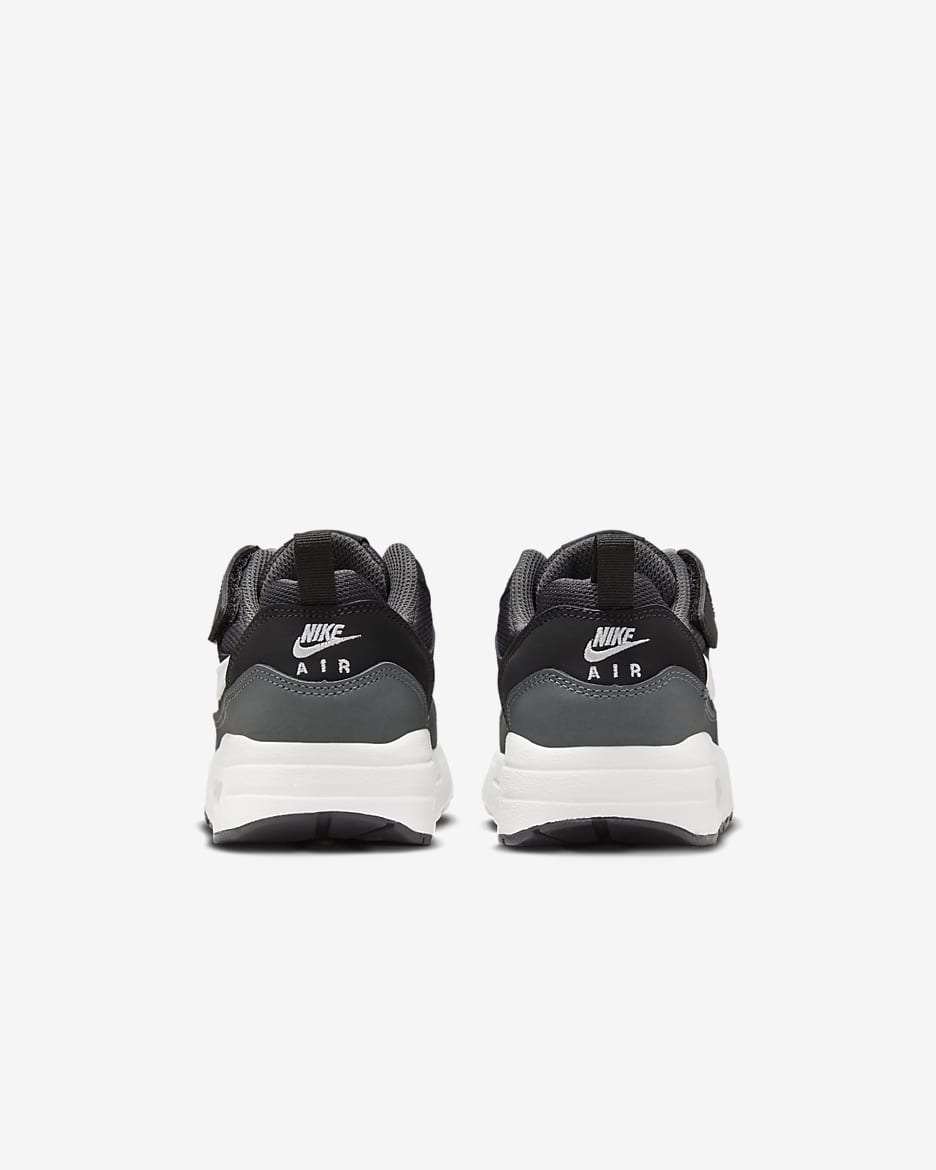 Nike Air Max 1 EasyOn Younger Kids' Shoes - Black/Anthracite/Metallic Silver/White