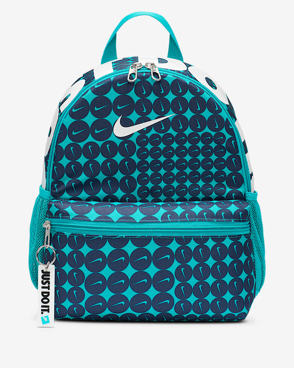 เป้สะพายหลังขนาดเล็กสำหรับเด็กโต Nike Brasilia JDI (11 ล.) - Dusty Cactus/Thunder Blue/ขาว