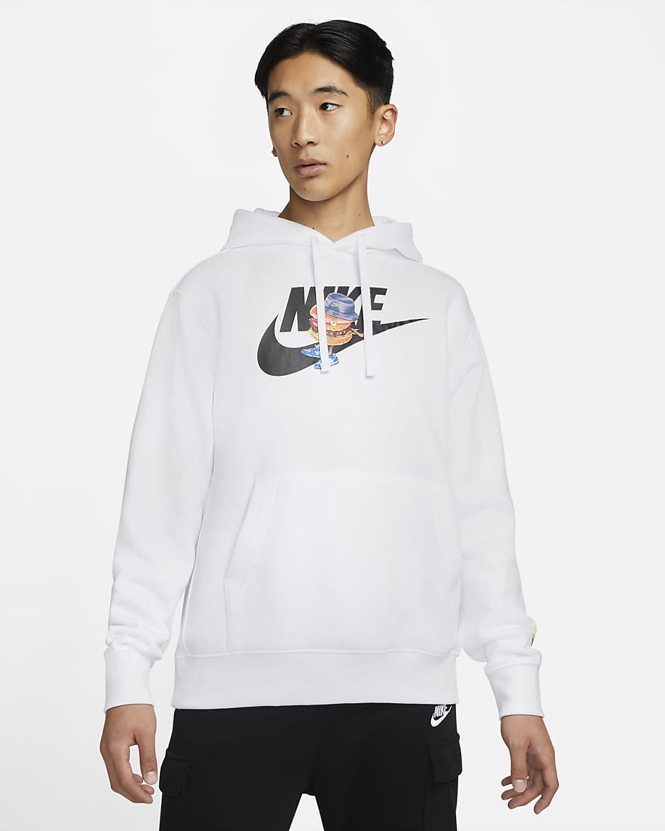 Nike Sportswear Men's Fleece Pullover Hoodie - White