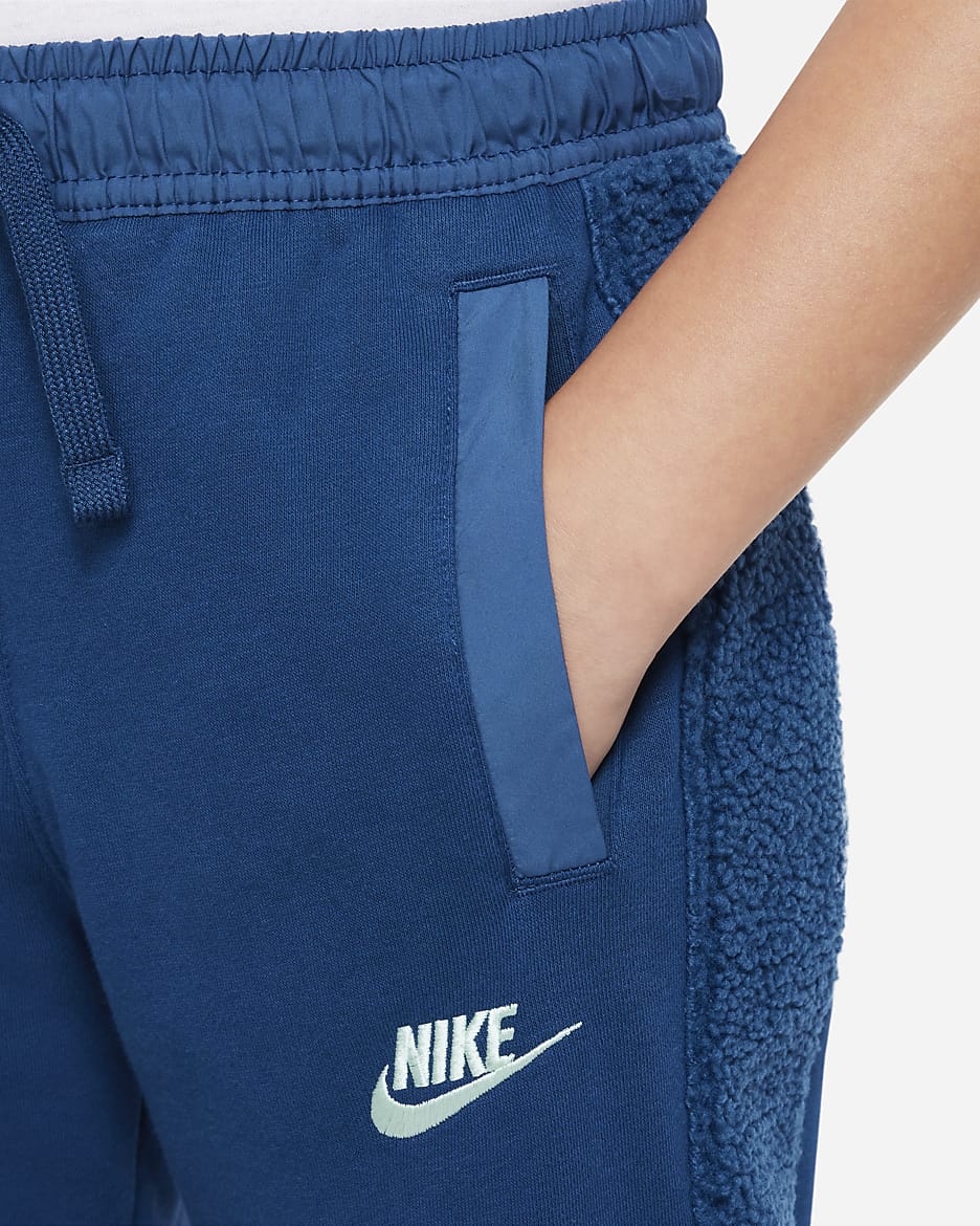 Nike Sportswear Club Fleece Big Kids' (Boys') Winterized Pants - Valerian Blue/Mint Foam