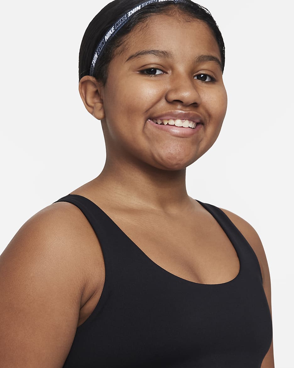 Nike Dri-FIT Alate All U Big Kids' (Girls') Sports Bra (Extended Size) - Black