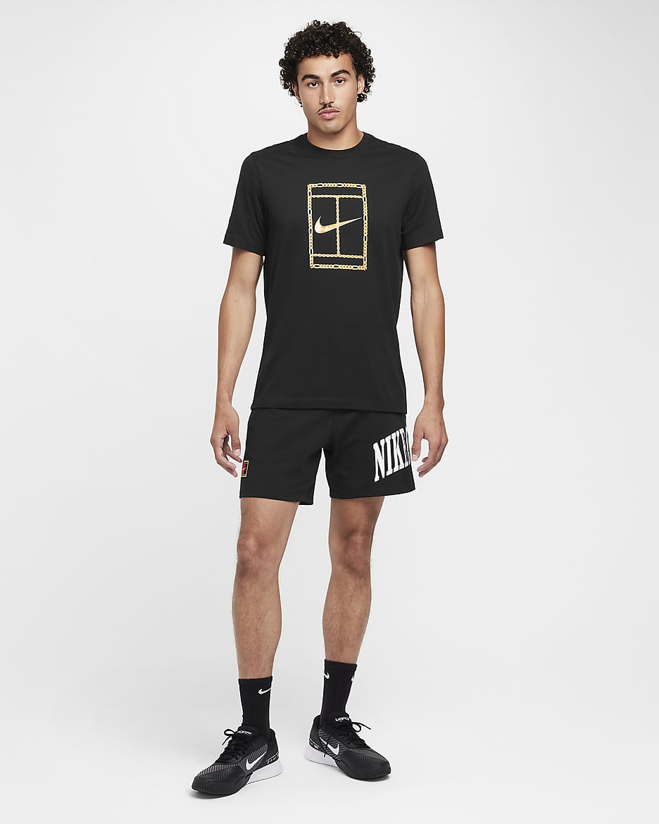 Męski T-shirt do tenisa Dri-FIT NikeCourt - Czerń