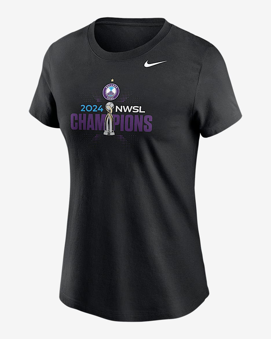 Orlando Pride 2024 NWSL Champions Women's Nike T-Shirt - Black