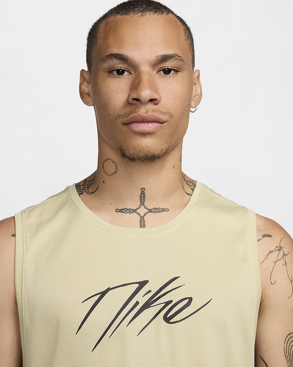 Maillot de basket Dri-FIT Nike Icon pour homme - Team Gold/Blanc/Team Gold/Noir