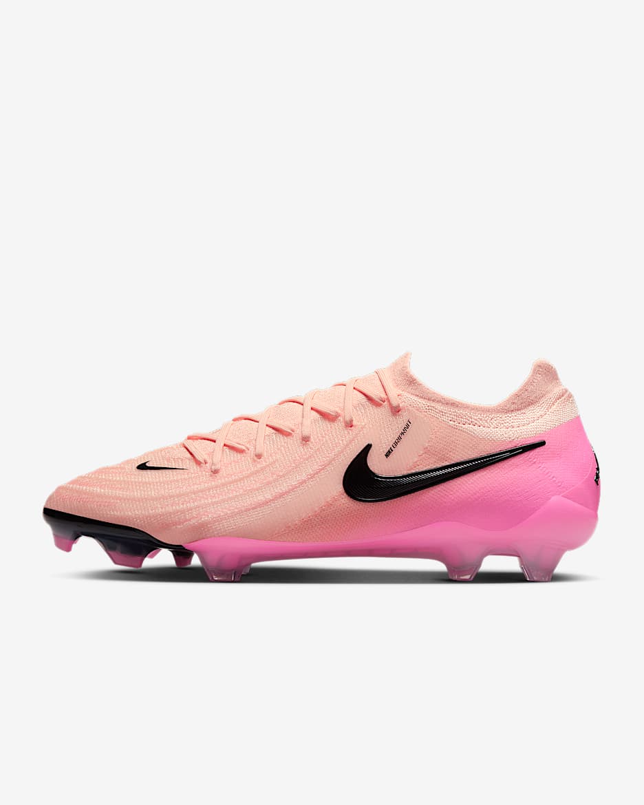 Nike Phantom GX 2 Elite FG Low-Top Soccer Cleats - Crimson Tint/Pink Blast/Black