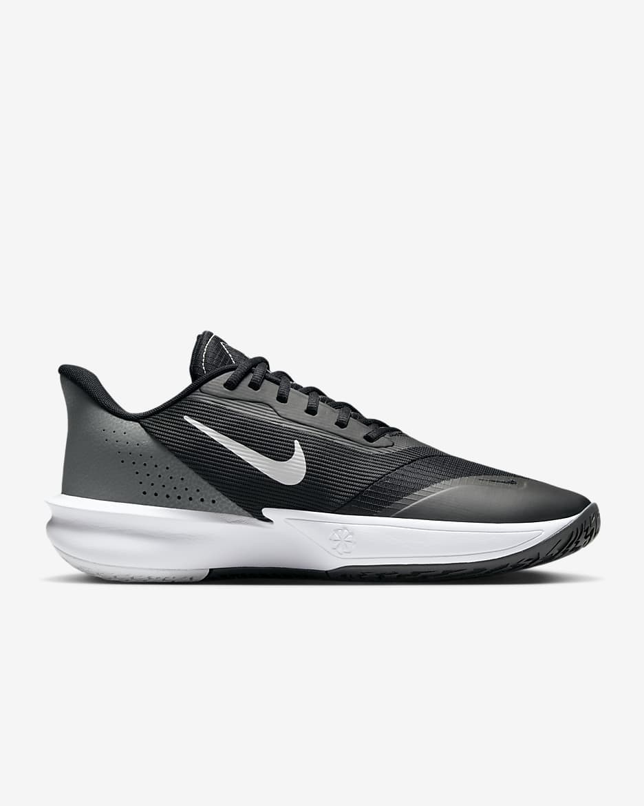 Nike Precision 7 Erkek Basketbol Ayakkabısı - Siyah/Iron Grey/Smoke Grey/Beyaz