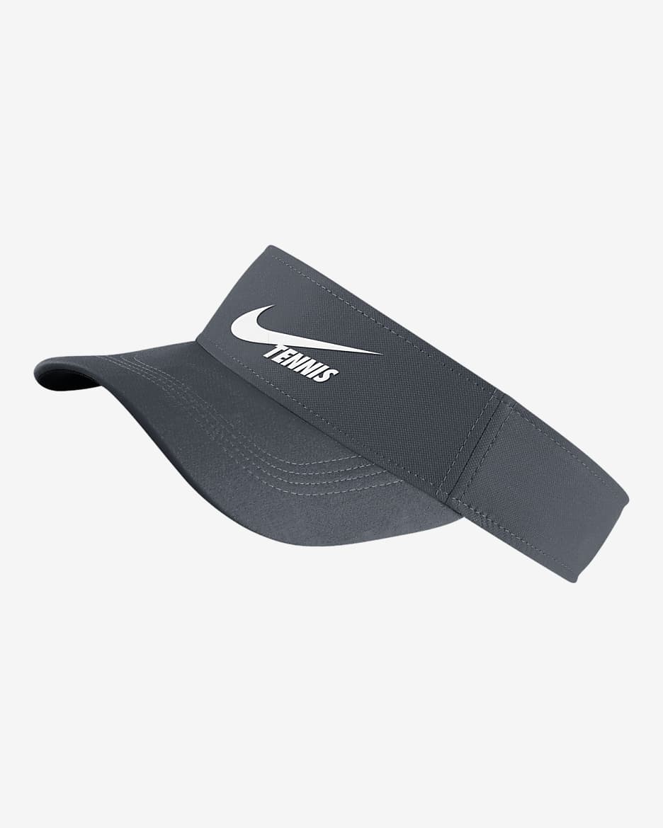 Nike Dri-FIT Swoosh Tennis Visor - Flint Grey