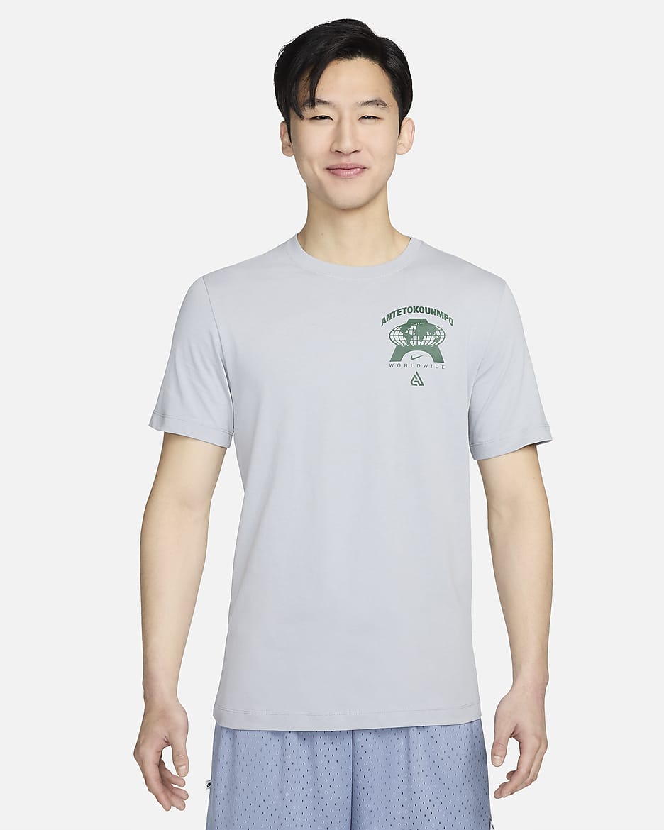 Giannis Men's M90 Basketball T-Shirt - Wolf Grey