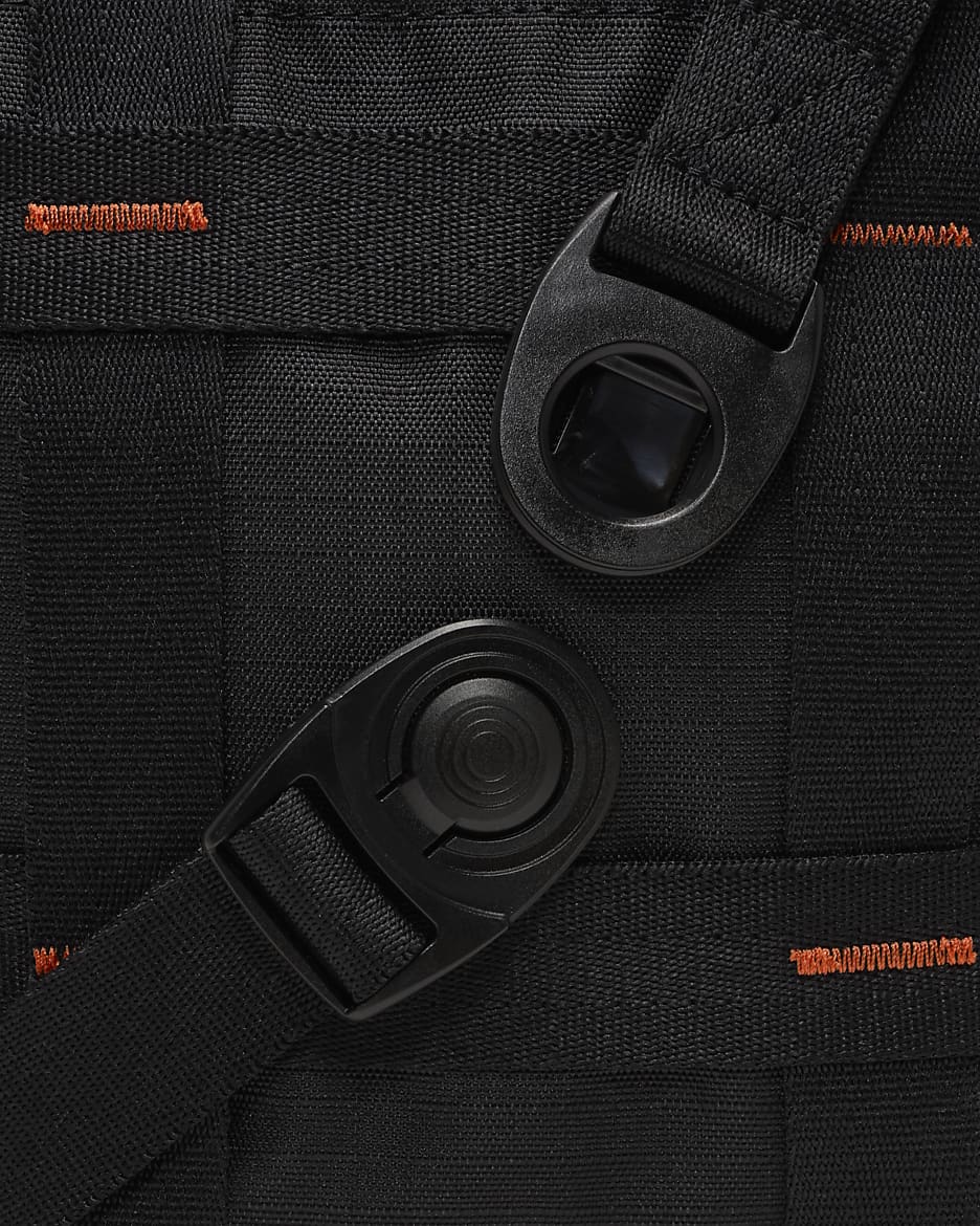 Nike Sportswear Cargo Cross-Body Bag (3L) - Black/Black/Orange