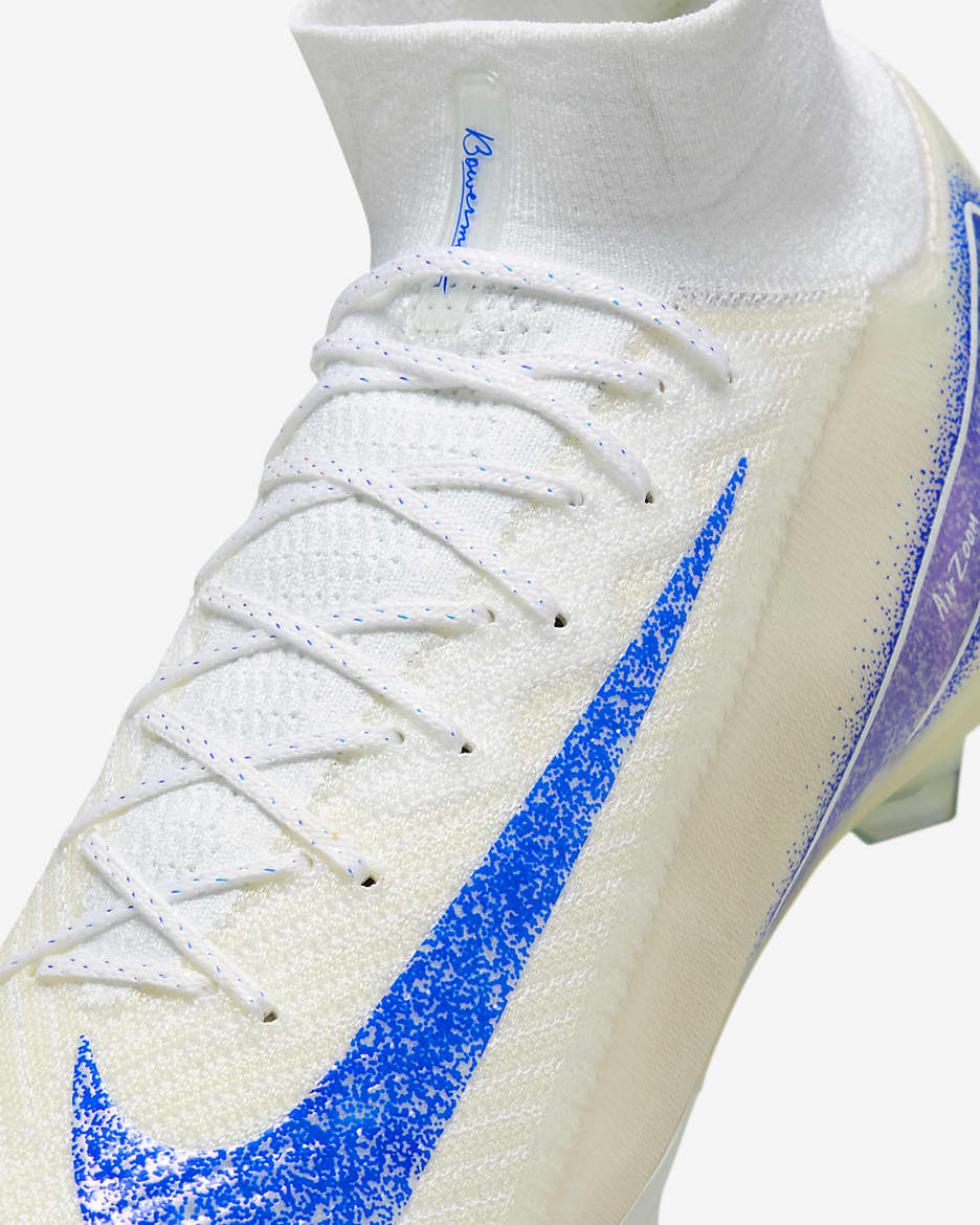 Tacos de fútbol high para terreno firme Nike Mercurial Superfly 10 Elite Blueprint - Blanco/Azul carrera