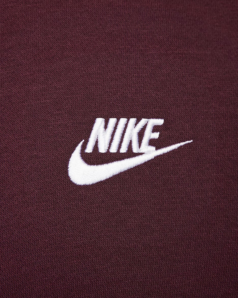 Nike Sportswear Club Fleece Pullover Hoodie - Night Maroon/Night Maroon/White