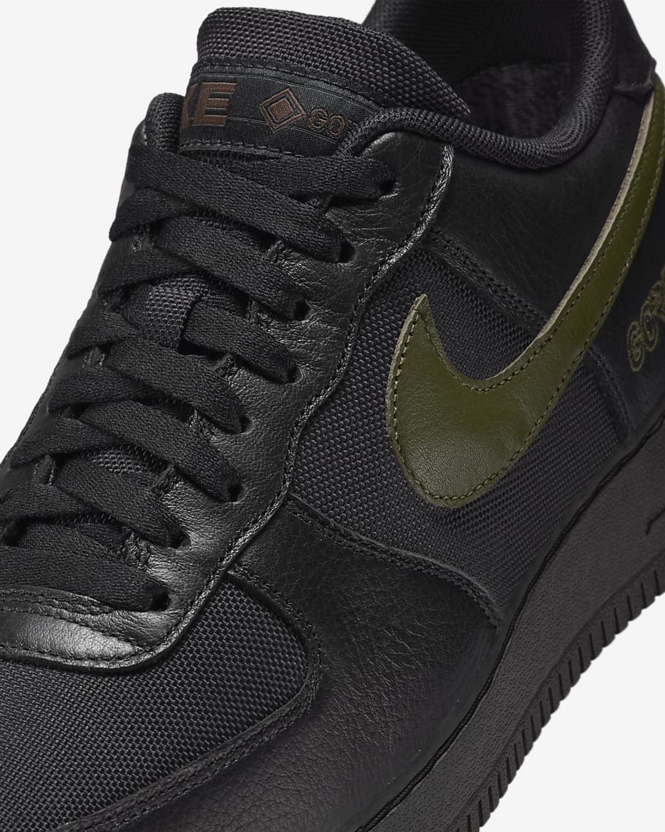 Nike Air Force 1 Low GORE-TEX Waterproof Shoes - Black/Cargo Khaki