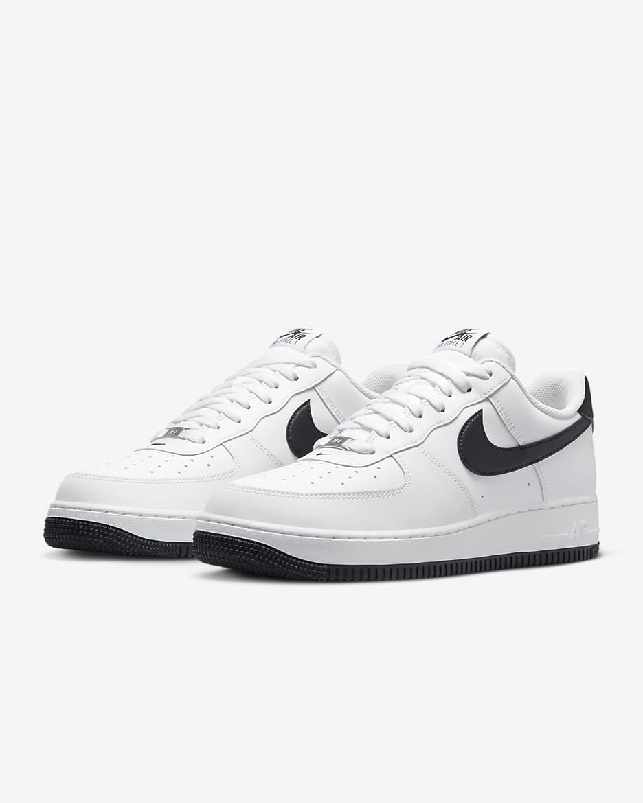 Nike Air Force 1 '07 男鞋 - 白色/白色/黑色