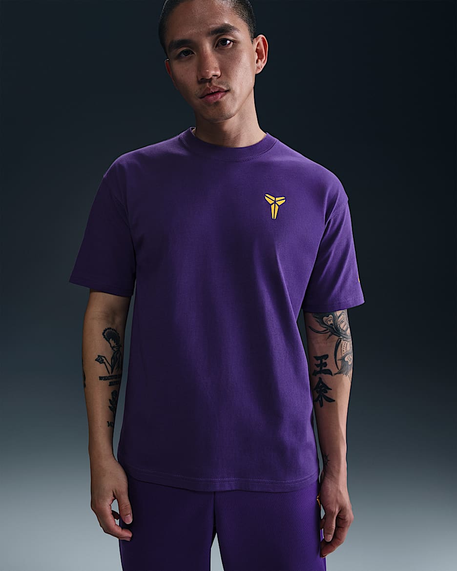 เสื้อยืดบาสเก็ตบอลผู้ชาย Kobe - Field Purple/Amarillo