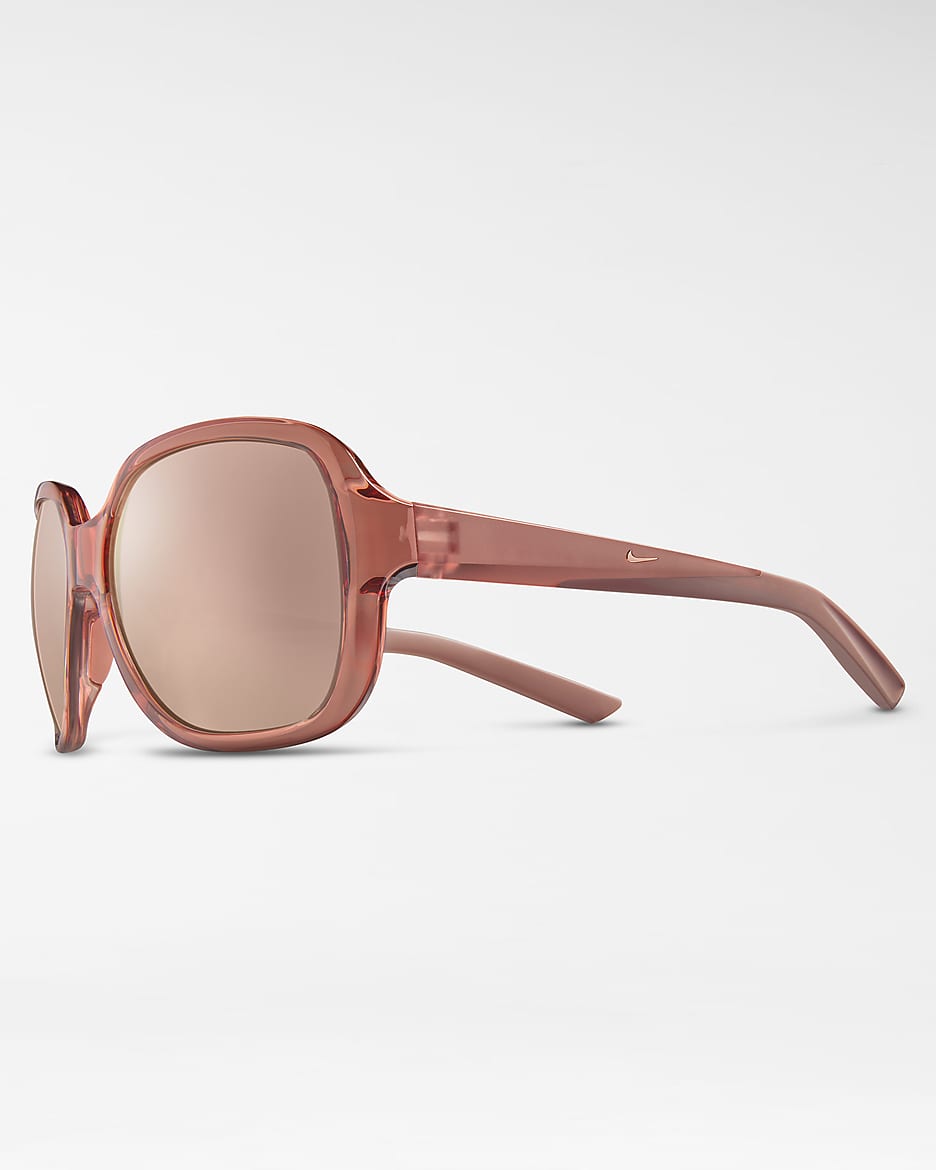 Nike Audacious Mirrored Sunglasses - Fossil Rose/Rose Gold