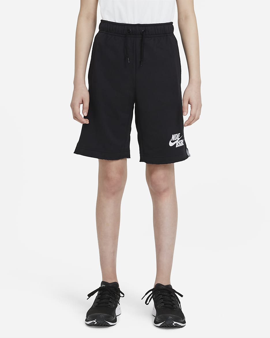 Nike Dri-FIT Flux Big Kids' (Boys') Baseball Shorts - Black/White