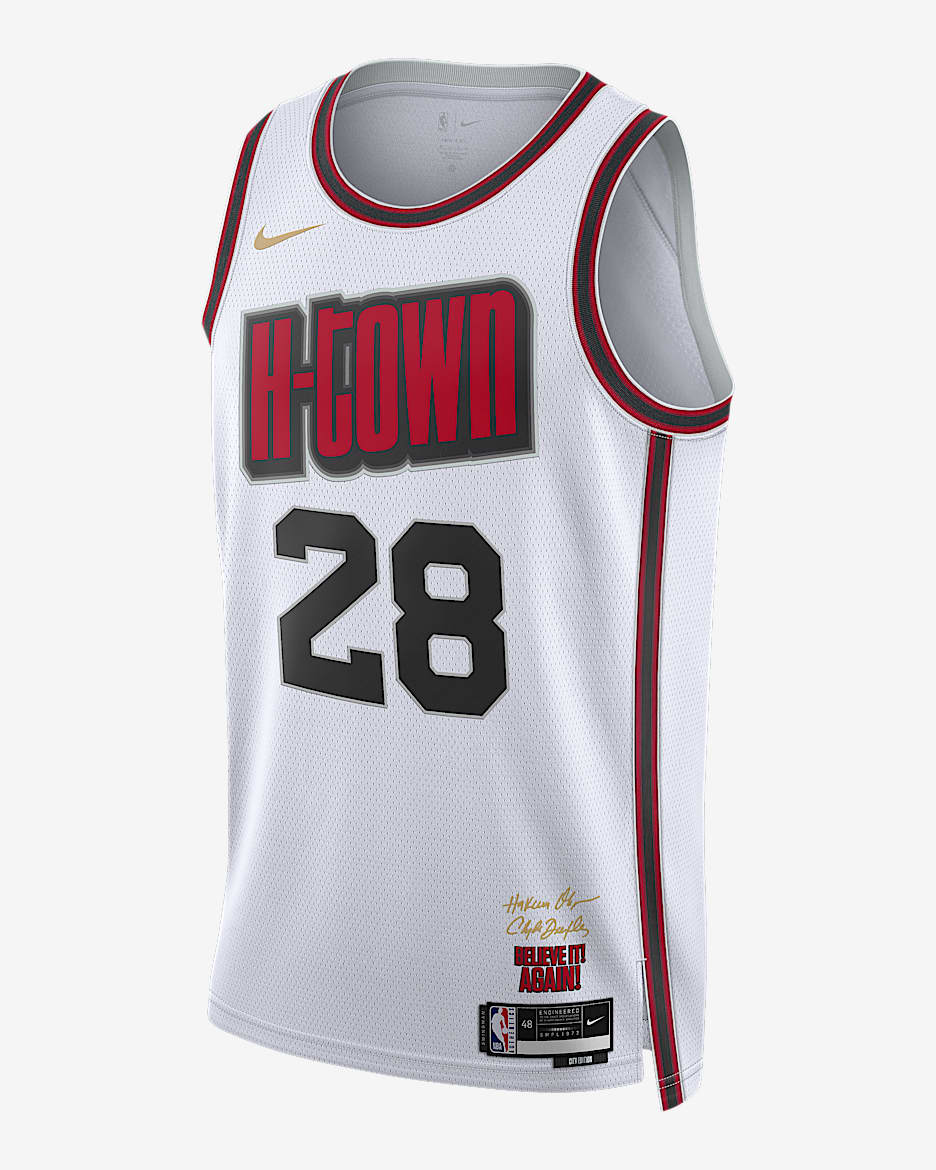 Jersey Nike Dri-FIT de la NBA Swingman para hombre Alperen Şengün Houston Rockets 2024/25 City Edition - Blanco