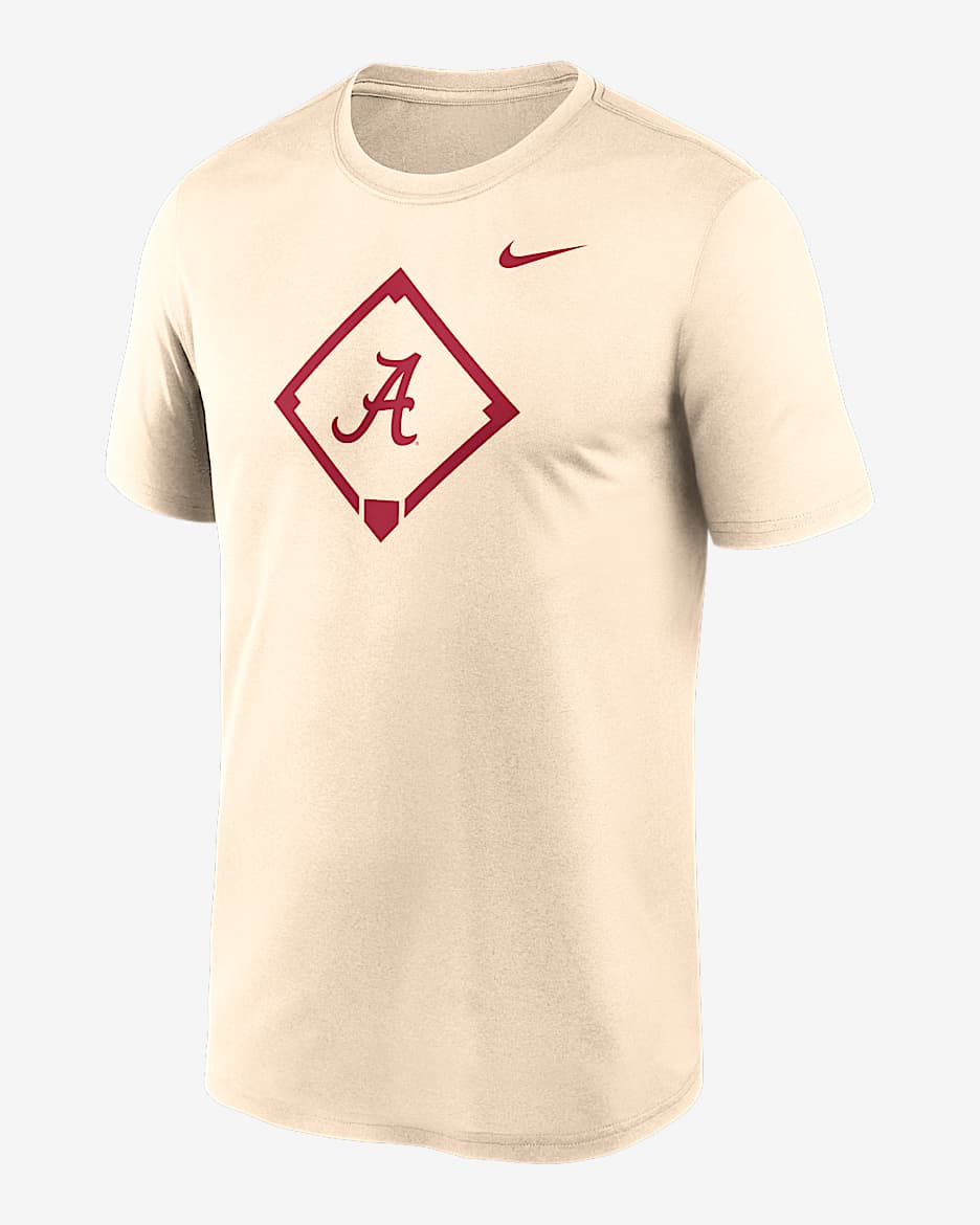 Playera universitaria Nike Dri-FIT para hombre Alabama Crimson Tide Legend Baseball Icon - Crema