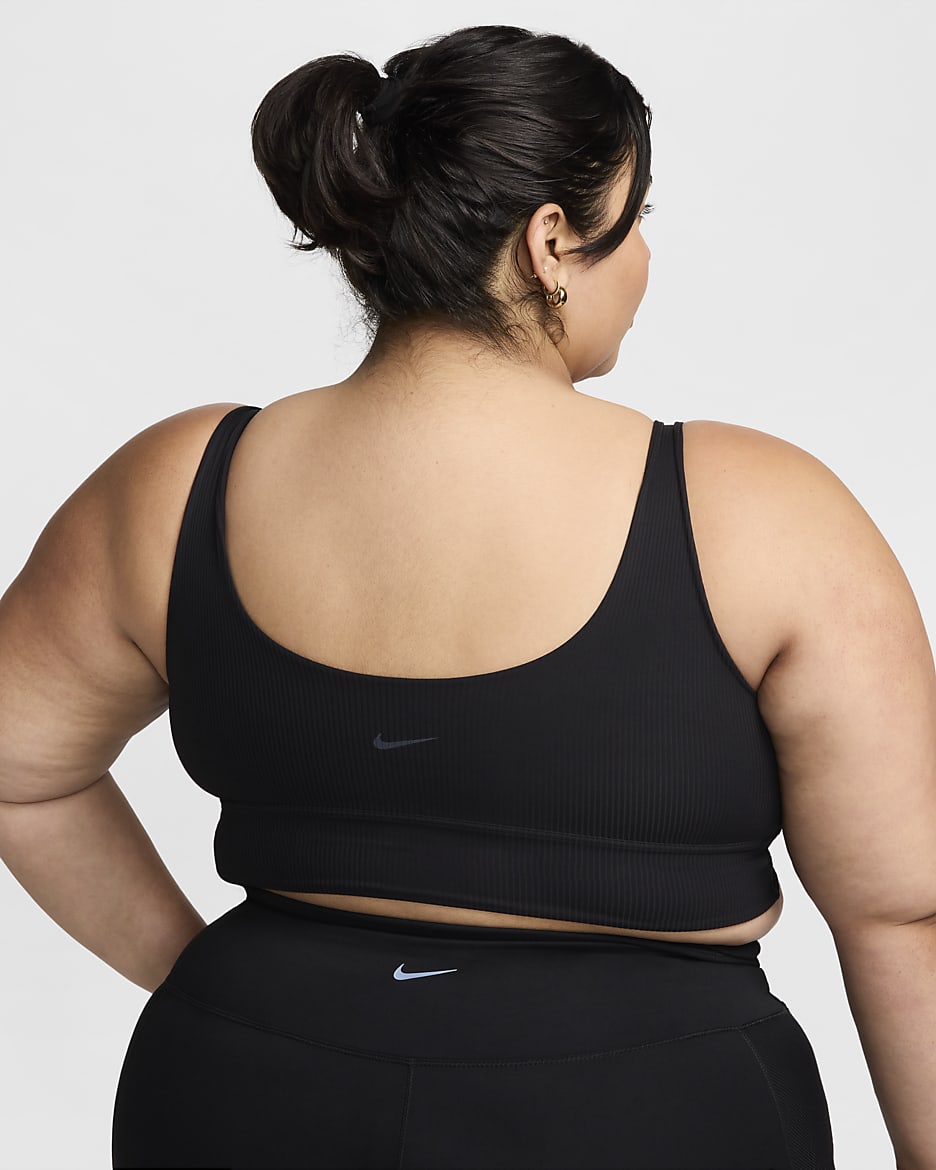 Nike Zenvy Rib Women's Light-Support Non-Padded Longline Sports Bra (Plus Size)