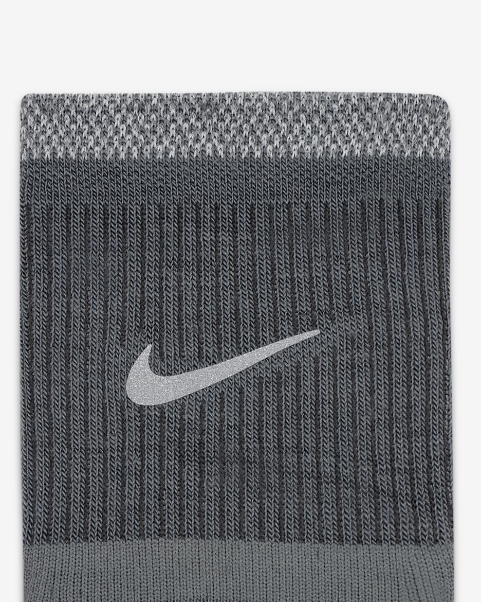 Nike Spark Wool Running Ankle Socks - Smoke Grey/Dark Smoke Grey/Black/Reflect Silver