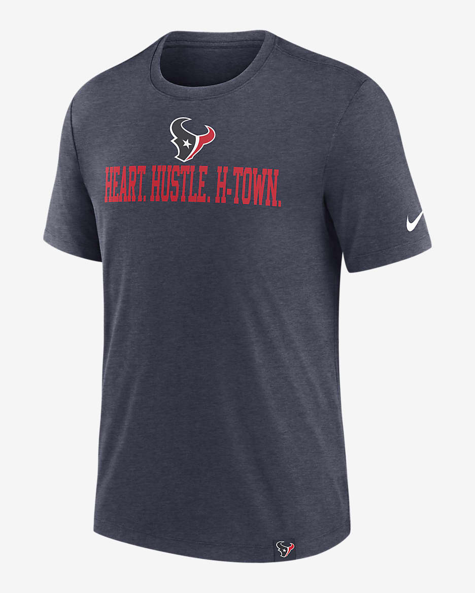 Houston Texans Blitz Men's Nike NFL T-Shirt - Navy Heather