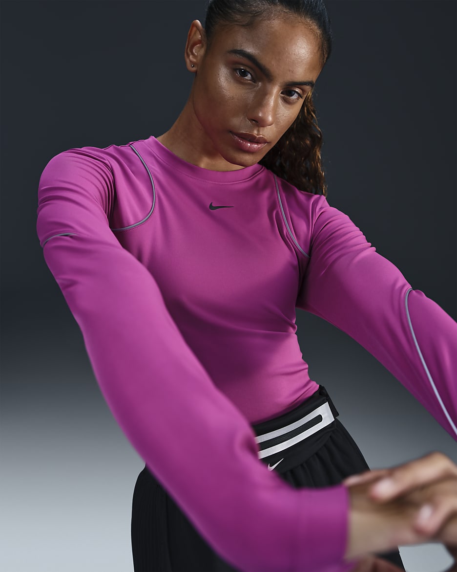 Nike Running Division Women's Long-Sleeve Running Top - Hot Fuchsia