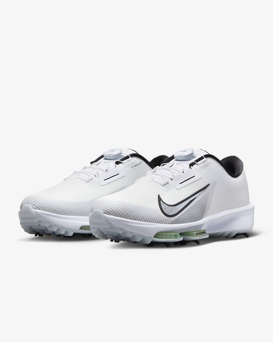 Nike Infinity Tour BOA 2 高爾夫鞋 (寬) - 白色/Vapor Green/Pure Platinum/黑色