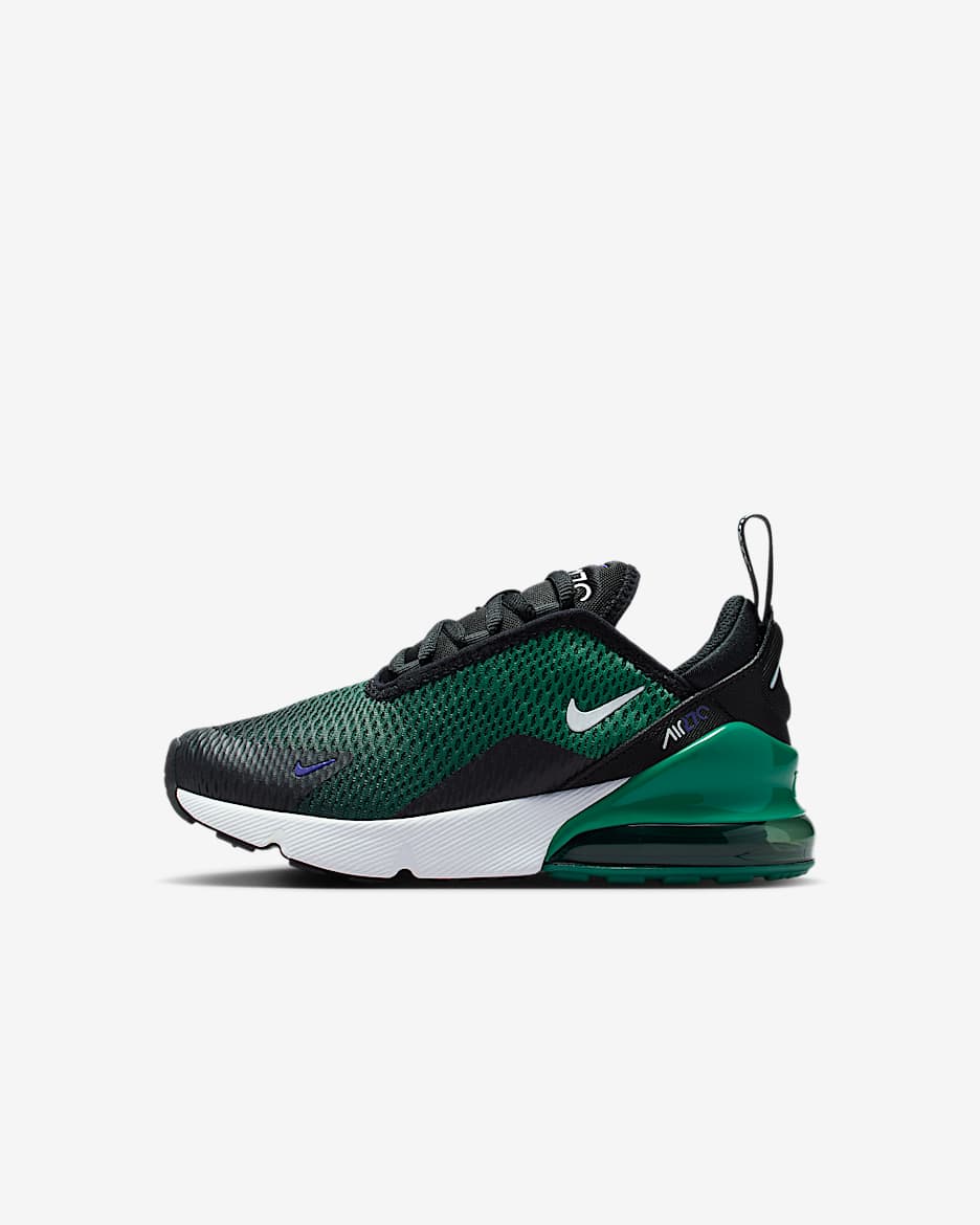 Scarpa Nike Air Max 270 – Bambino/a - Nero/Evergreen Aura/Deep Night/Bianco