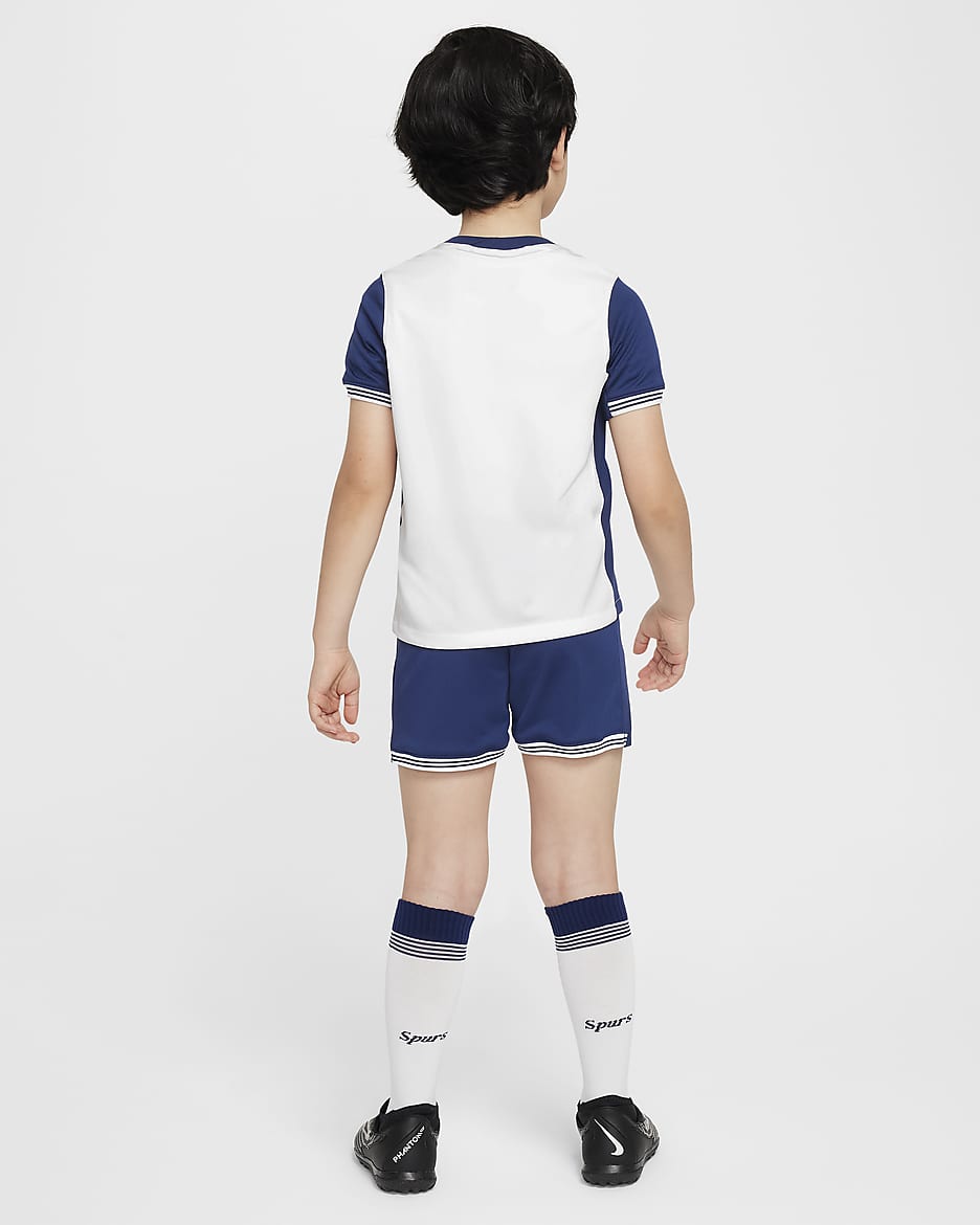 Tottenham Hotspur 2024/25 Stadium Home Younger Kids' Nike Football Replica 3-Piece Kit - White/Binary Blue/Binary Blue