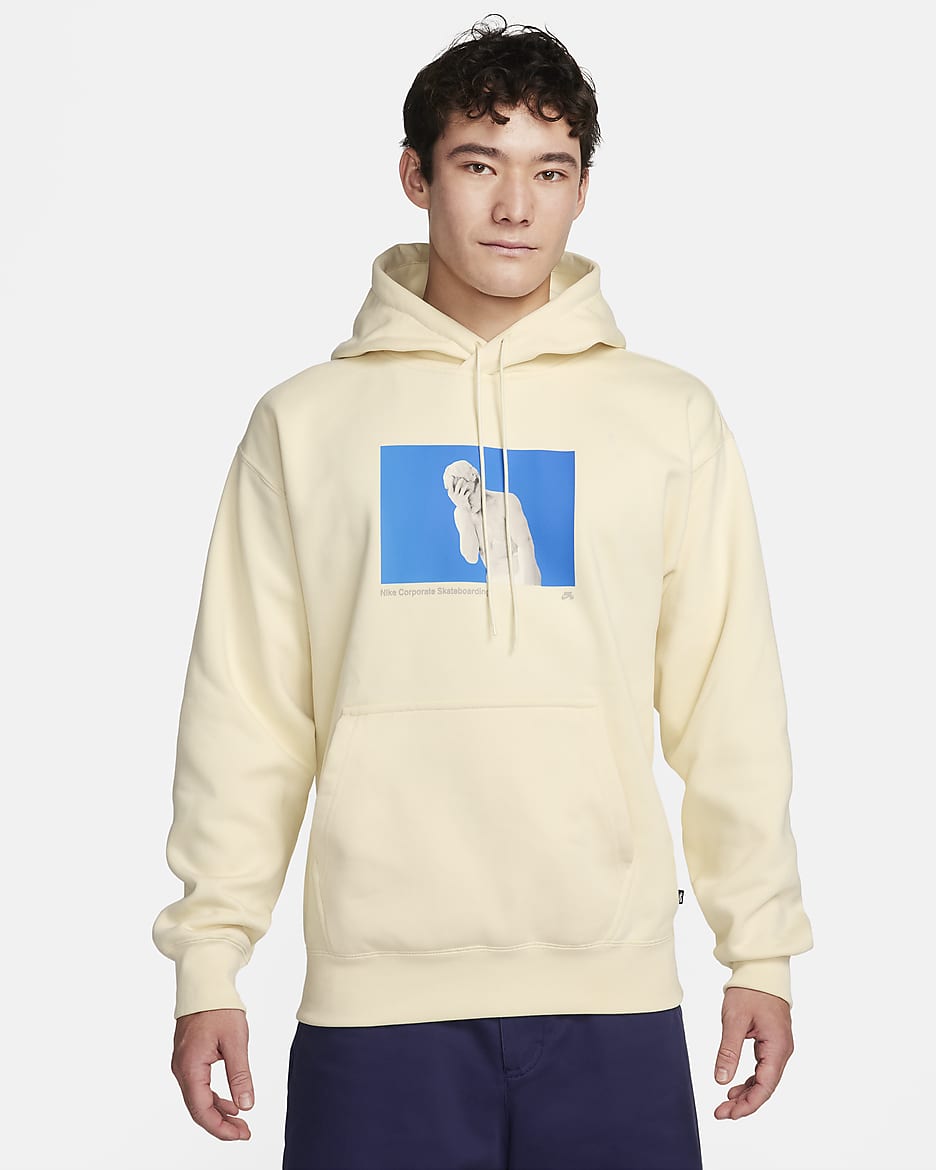 Nike SB Fleece Pullover Skate Hoodie - Coconut Milk