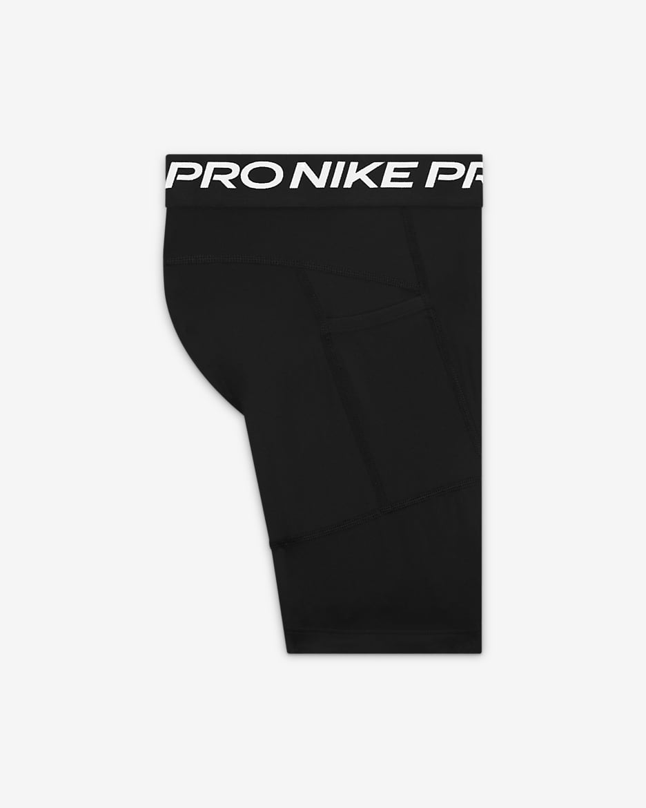 Shorts Nike Pro Dri-FIT för ungdom (killar) - Svart/Vit